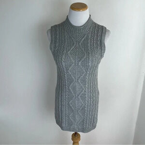 Polo Ralph Lauren Mock Neck Sleeveless Sweater Vest Size XS Gray 100% Cotton